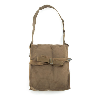 Czech Canvas Gas Mask Bag w/ Shoulder Strap | Issued, , large